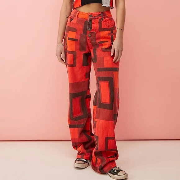 Princess Polly Denim - jaded london red square boyfriend fit jeans